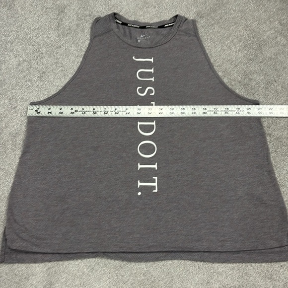 Nike Miler Just Do It Tank Gray Purple Racerback Sleeveless 928659-100 - Picture 8 of 9
